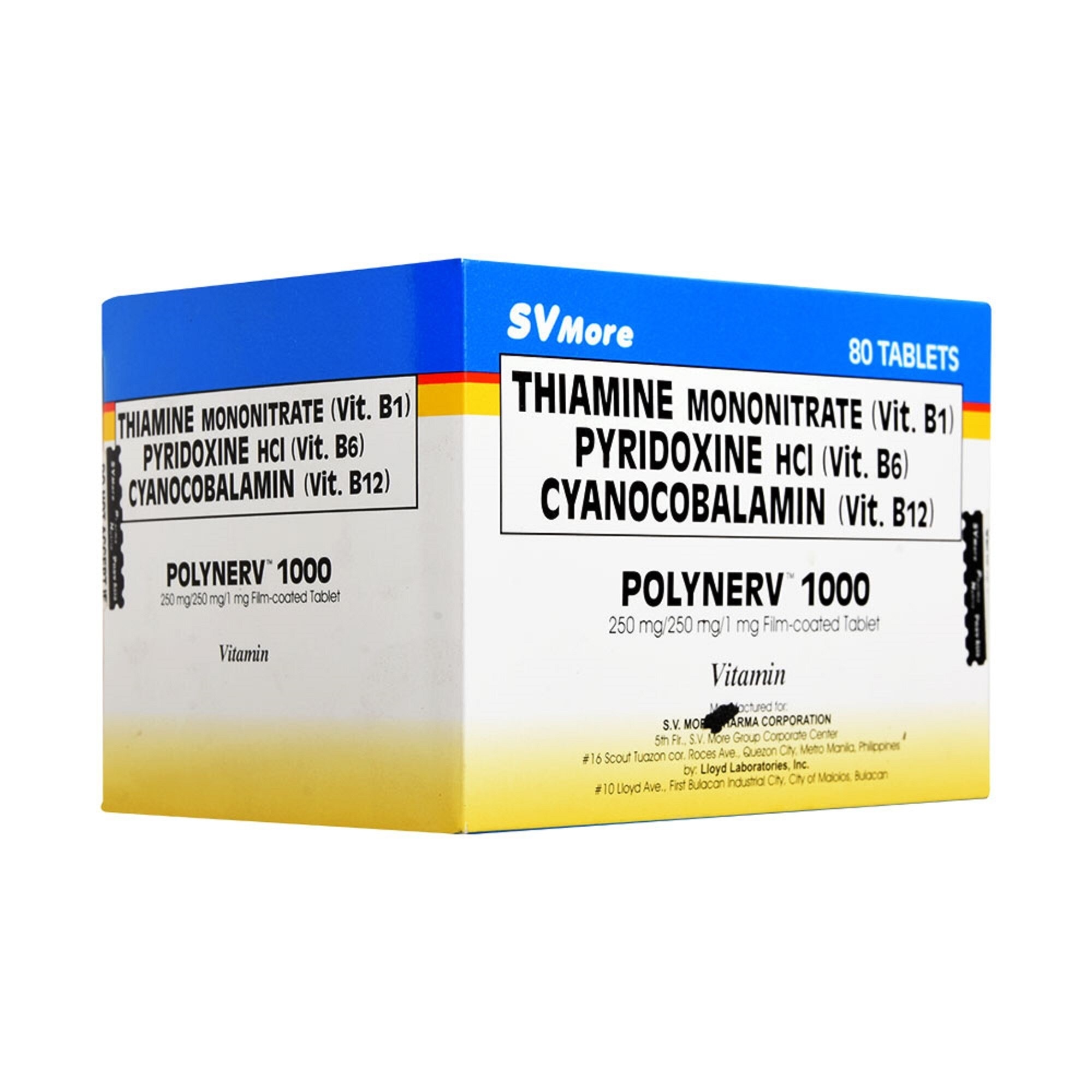 Thiamine Mononitrate; Pyridoxine Hydrochloride; Cyanocobalamin  1 Tablet [Prescription Required]