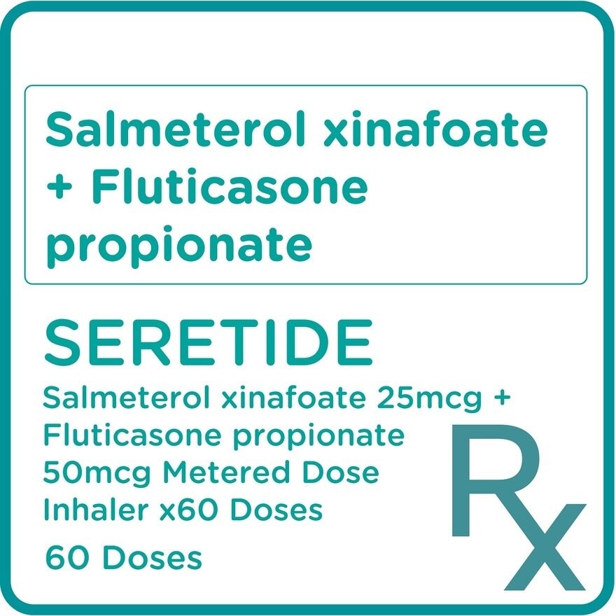 Salmeterol xinafoate 25mcg + Fluticasone propionate 50mcg Metered Dose Inhaler 60 Doses [PRESCRIPTION REQUIRED]