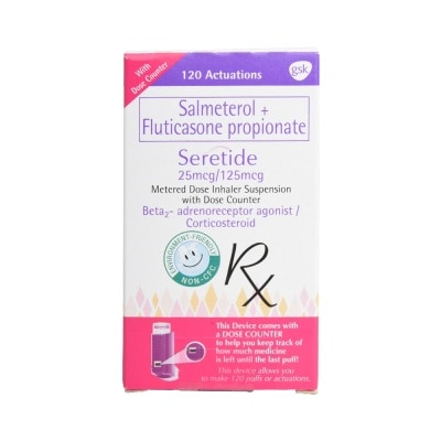 SERETIDE Salmeterol + Fluticasone 25/125mcg 120 Doses [PRESCRIPTION REQUIRED]