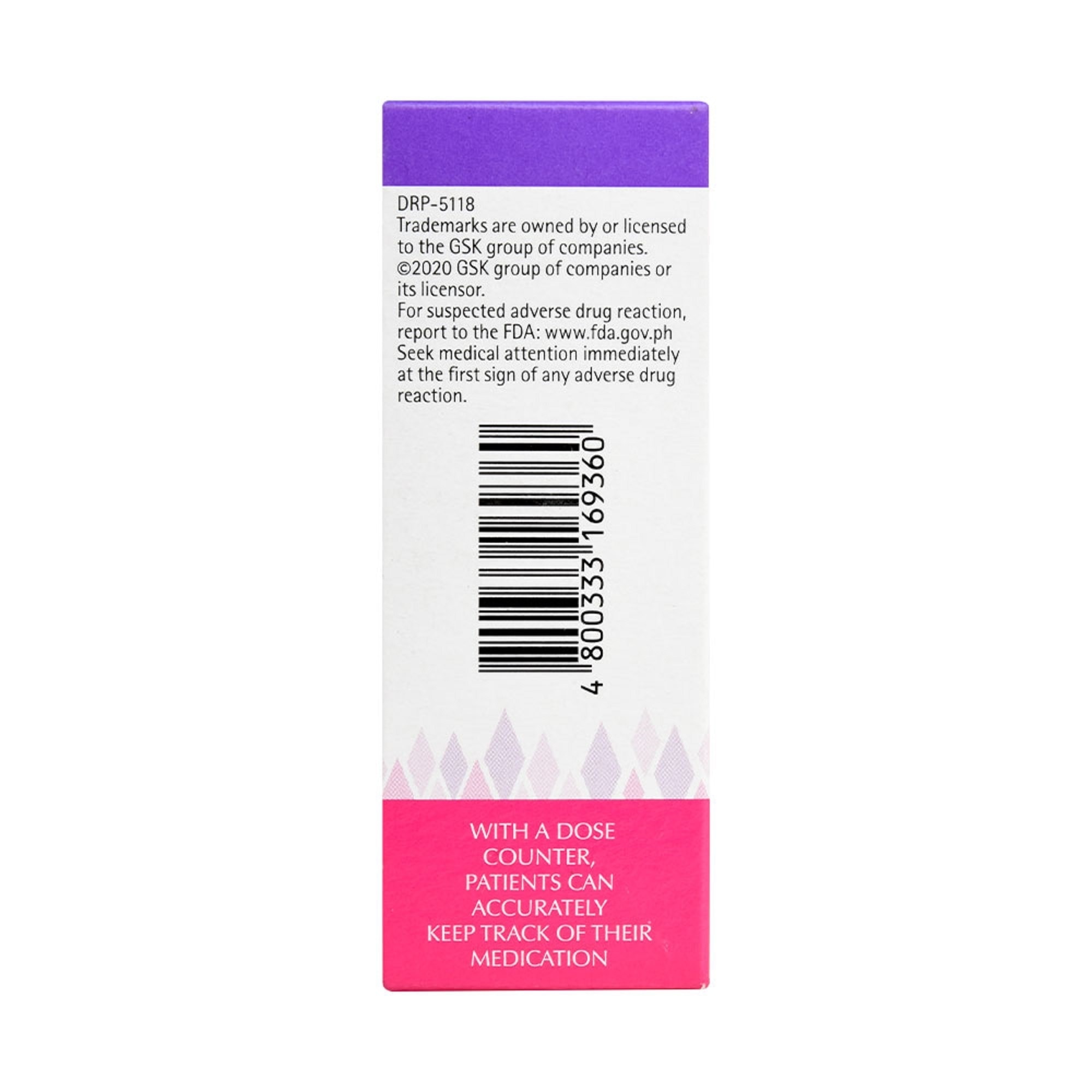 Salmeterol xinafoate 25mcg + Fluticasone Propionate 250mcg Metered Dose Inhaler 120 Acctuations