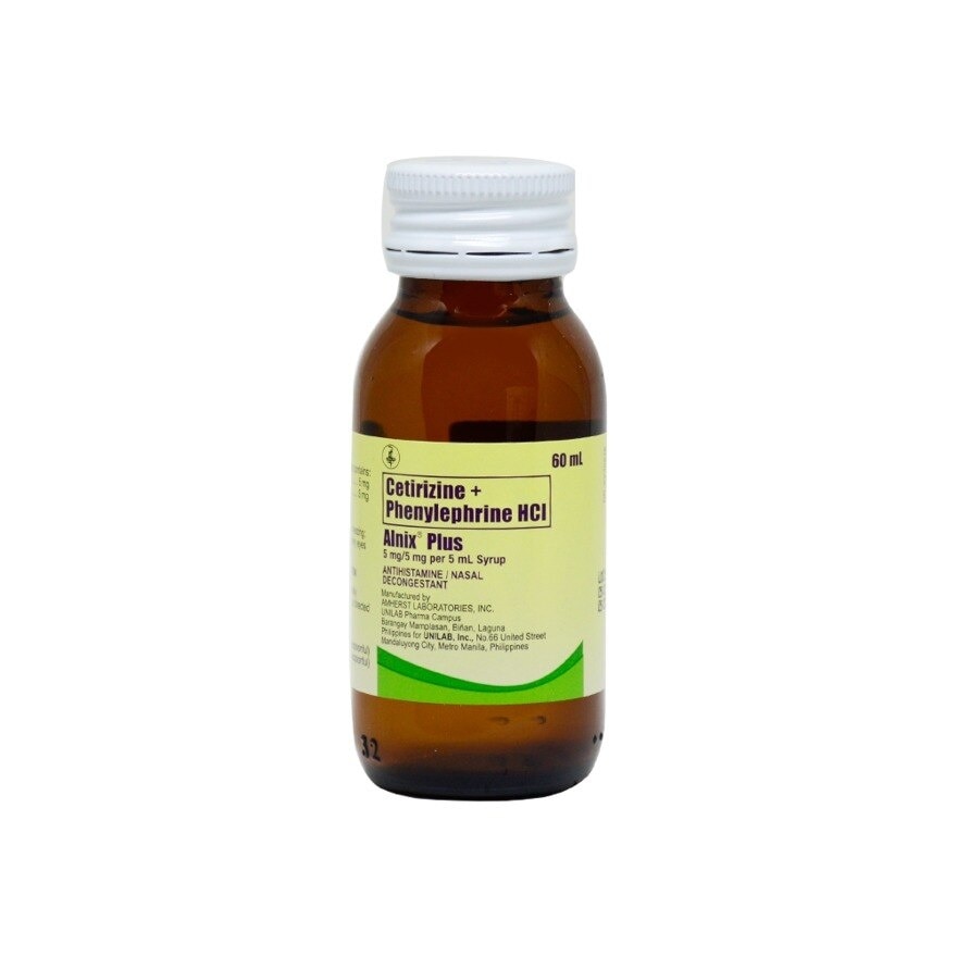 Cetirizine dihydrochloride 5mg Phenylephrine hydrochloride 5mg Syrup 60 mL