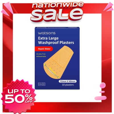 WATSONS Washproof Plaster 10s Xlarge