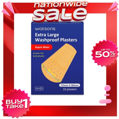 WATSONS Washproof Plaster 10s Xlarge