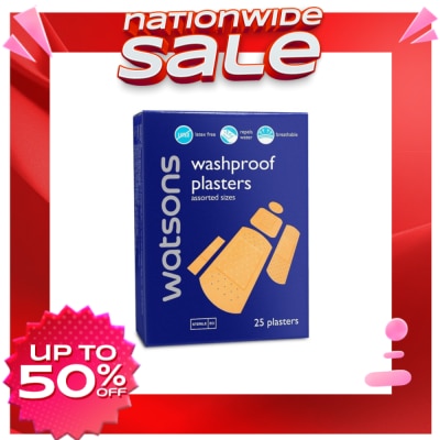 WATSONS Washproof Assorted 25 Plasters