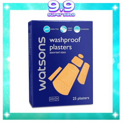 WATSONS Washproof Assorted 25 Plasters