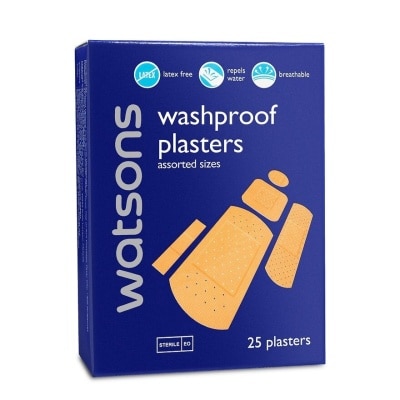 WATSONS Washproof Assorted 25 Plasters