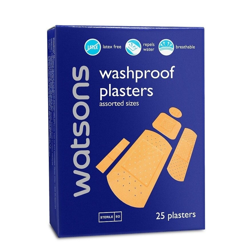 Washproof Assorted 25 Plasters