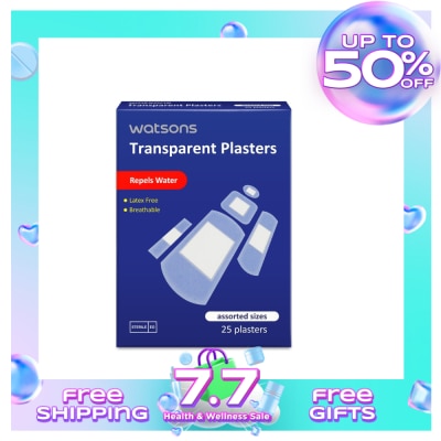 WATSONS Transparent Plaster 25s Assorted Sizes