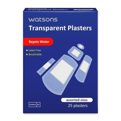 WATSONS Transparent Plaster 25s Assorted Sizes