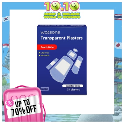 WATSONS Transparent Plaster 25s Assorted Sizes