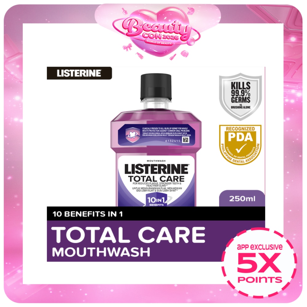 Listerine Total Care Mouthwash 250ml - For Complete Oral Care,Toothbrush Routine,Use with Toothpaste