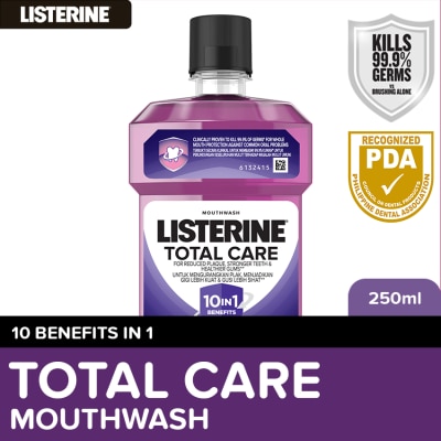 LISTERINE Listerine Total Care Mouthwash 250ml - For Complete Oral Care,Toothbrush Routine,Use with Toothpaste