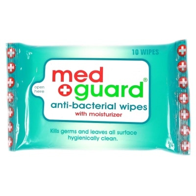 MED GUARD Anti-Bacterial Wipes with Moisturizer 10 Sheets