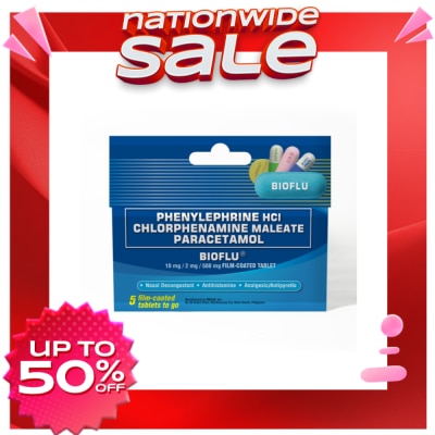 BIOFLU Bioflu Tablet 5s (Phenylephrine HCI + Chlorphenamine Maleate + Paracetamol)