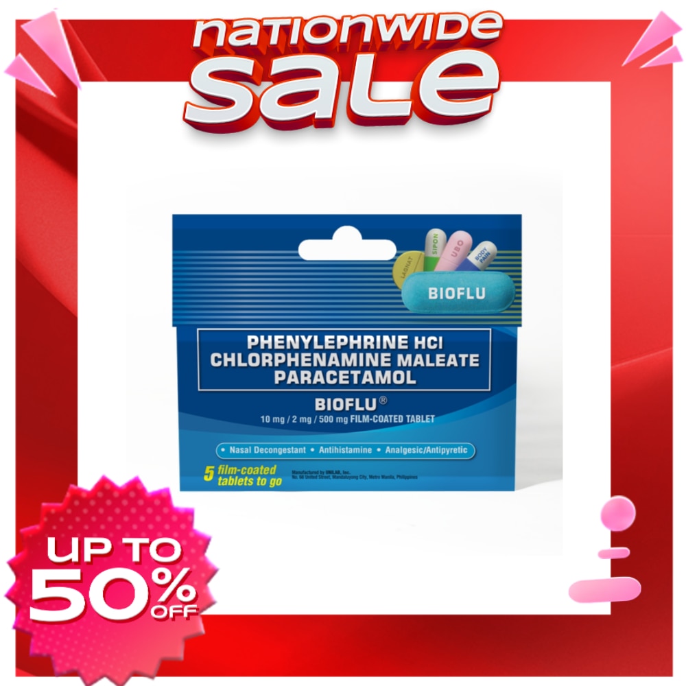 Bioflu Tablet 5s (Phenylephrine HCI + Chlorphenamine Maleate + Paracetamol)