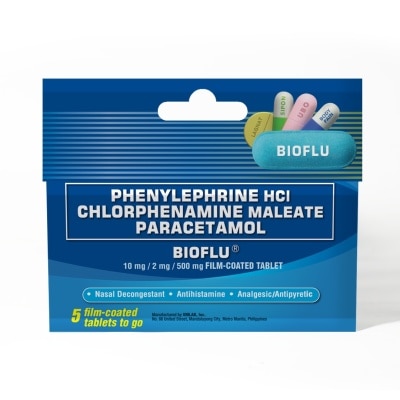 BIOFLU Bioflu Tablet 5s (Phenylephrine HCI + Chlorphenamine Maleate + Paracetamol)