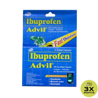 ADVIL Advil Ibuprofen 200mg 10 Softgel Capsules