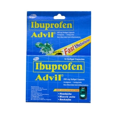 ADVIL Advil Ibuprofen 200mg 10 Softgel Capsules