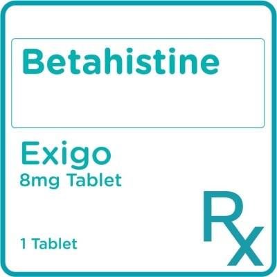 EXIGO Betahistine Hydrochloride 8mg 1 Tablet [PRESCRIPTION REQUIRED]