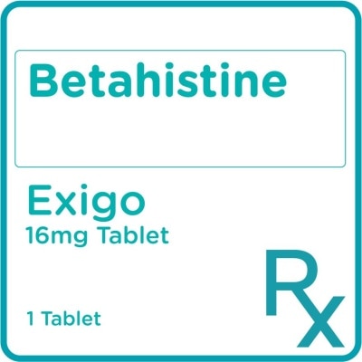 EXIGO Betahistine Hydrochloride 16mg 1 Tablet [PRESCRIPTION REQUIRED]