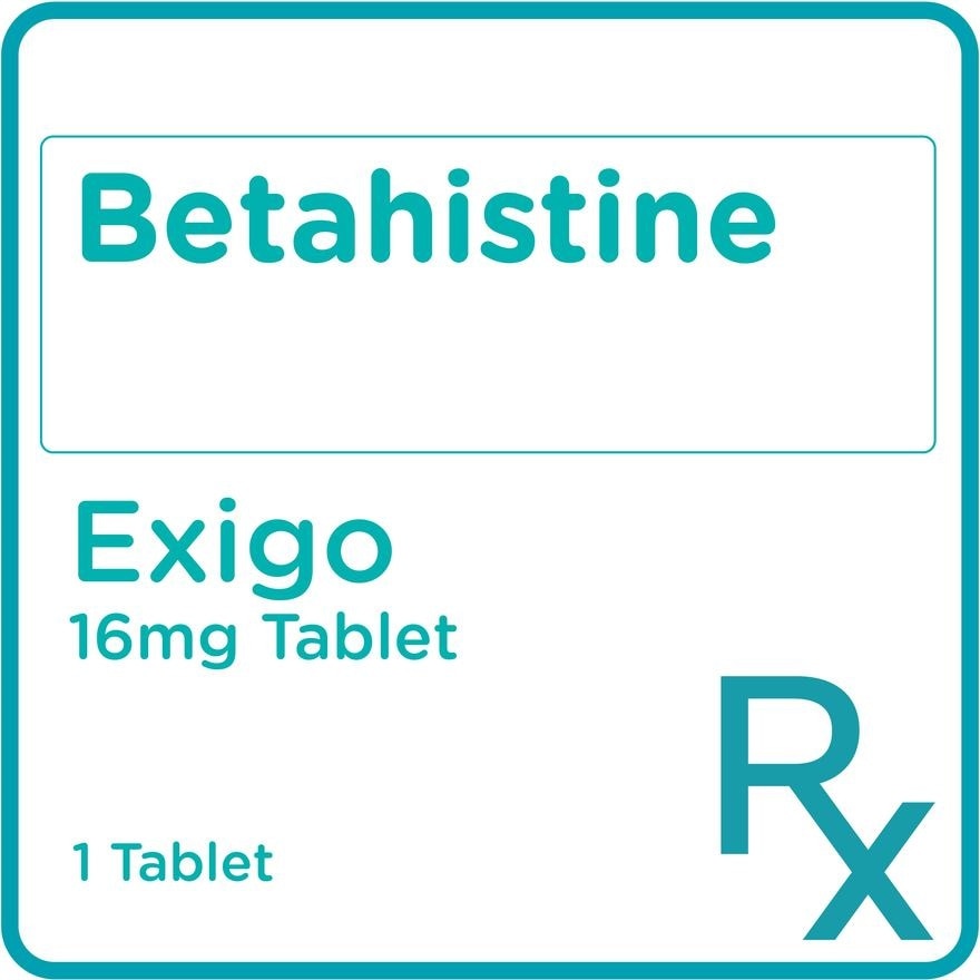 Betahistine Hydrochloride 16mg 1 Tablet [PRESCRIPTION REQUIRED]