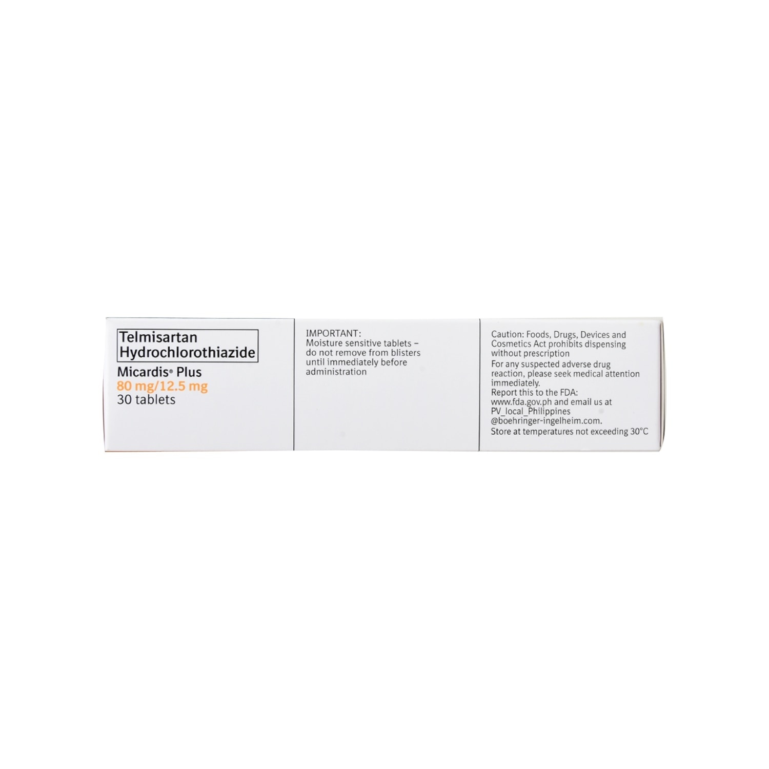 Micardis Telmisartan 80mg+ HCTZ 12.5mg 1 Tablet [Prescription Required]