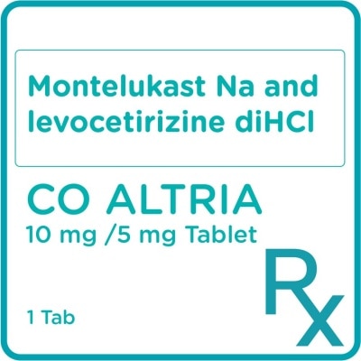 CO ALTRIA Montelukast Na Levocetirizine diHCl 10 mg/5 mg 1 Tablet [PRESCRIPTION REQUIRED]