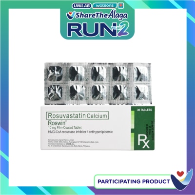 ROSWIN Roswin Rosuvastatin 10mg 1 Tablet [Prescription Required] image