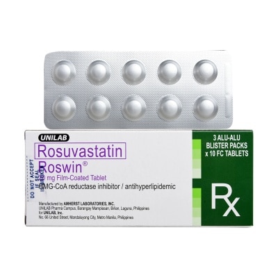 ROSWIN Roswin Rosuvastatin 20mg 1 Tablet [Prescription Required]