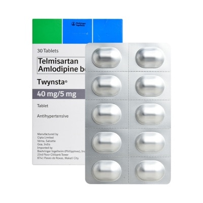 TWYNSTA TWYNSTA Twynsta Telmisartan 40mg + Amlodipine 5mg Sold Per Piece [Prescription Required]