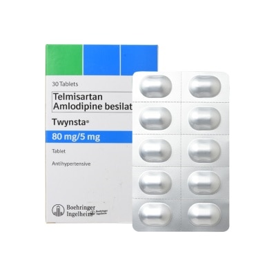 TWYNSTA TWYNSTA Twynsta Telmisartan 80mg + Amlodipine 5mg Sold Per Piece [Prescription Required]
