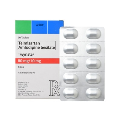 TWYNSTA Twynsta Telmisartan 80mg + Amlodipine 10mg 1 Tablet [Prescription Required]