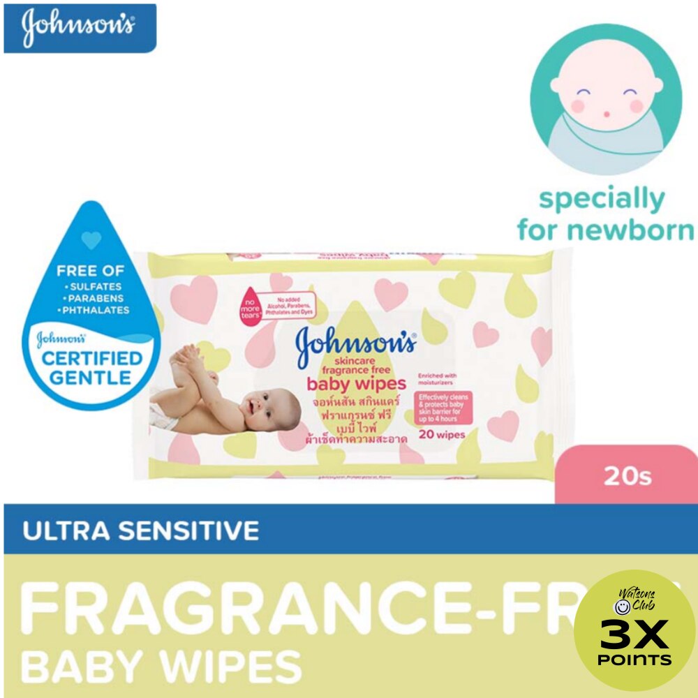 Johnson's Fragrance Free Baby Wipes 75s - Wipes for Baby, Baby Care, Baby Essentials, Wet Wipes