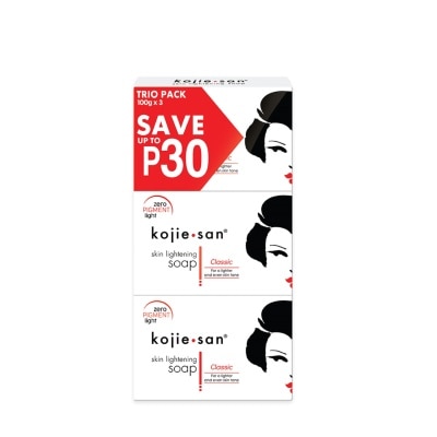 KOJIE SAN Skin Lightening Classic Soap 100Gx3 (Trio Pack)