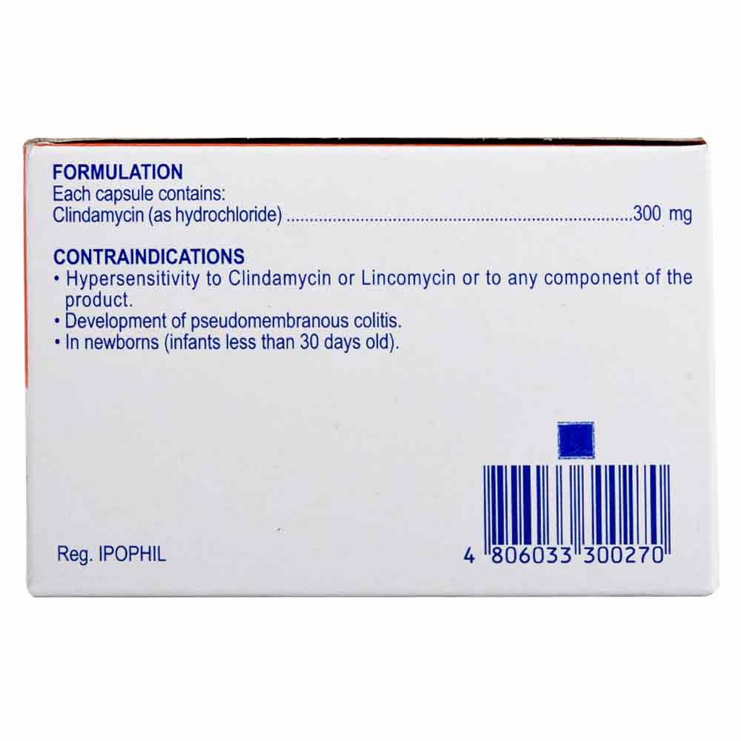 Clindamycin 300mg 1 Capsule [PRESCRIPTION REQUIRED]