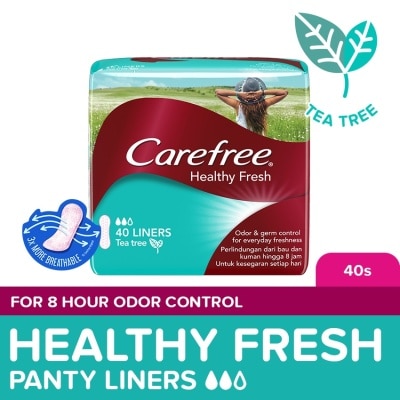 CAREFREE Carefree Healthy Fresh Panty Liners 40s - Feminine Care, Odor Control, Absorb Discharge