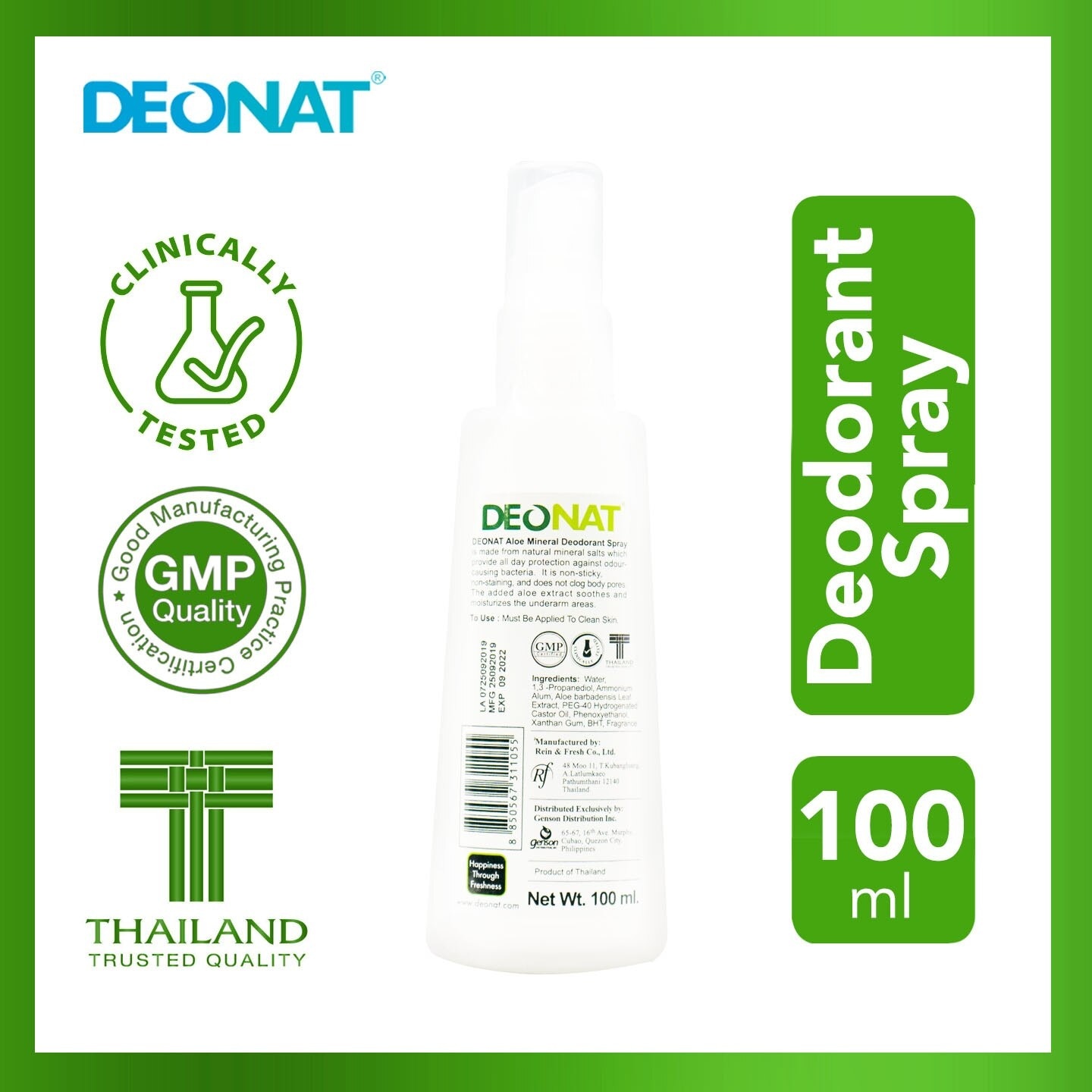 Aloe Mineral Deodorant Spray 100ml