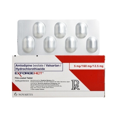 EXFORGE Exforge HCT Amlodipine 5mg Valsartan 160mg Hydrochlorothiazide 12.5mg 1 Tablet [Prescription Required]