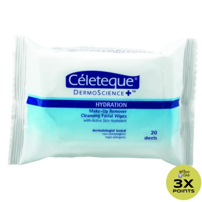 CELETEQUE Celeteque Dermo Science Hydration Make Up Remover Wipes 20 sheets