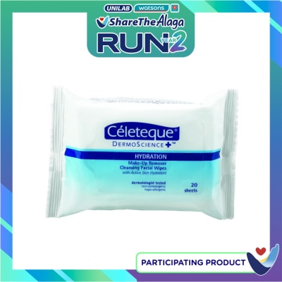 CELETEQUE Celeteque Dermo Science Hydration Make Up Remover Wipes 20 sheets image
