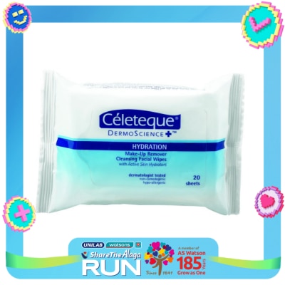 CELETEQUE Celeteque Dermo Science Hydration Make Up Remover Wipes 20 sheets