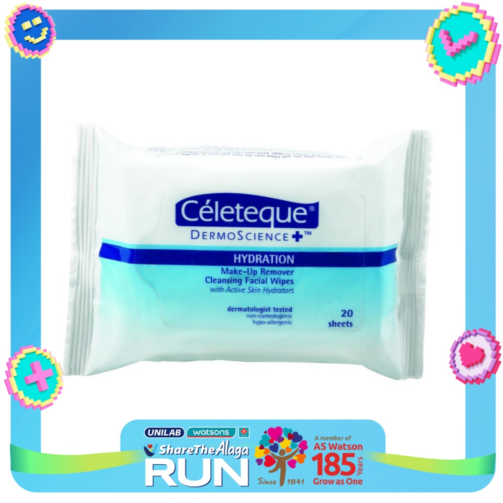 Celeteque Dermo Science Hydration Make Up Remover Wipes 20 sheets