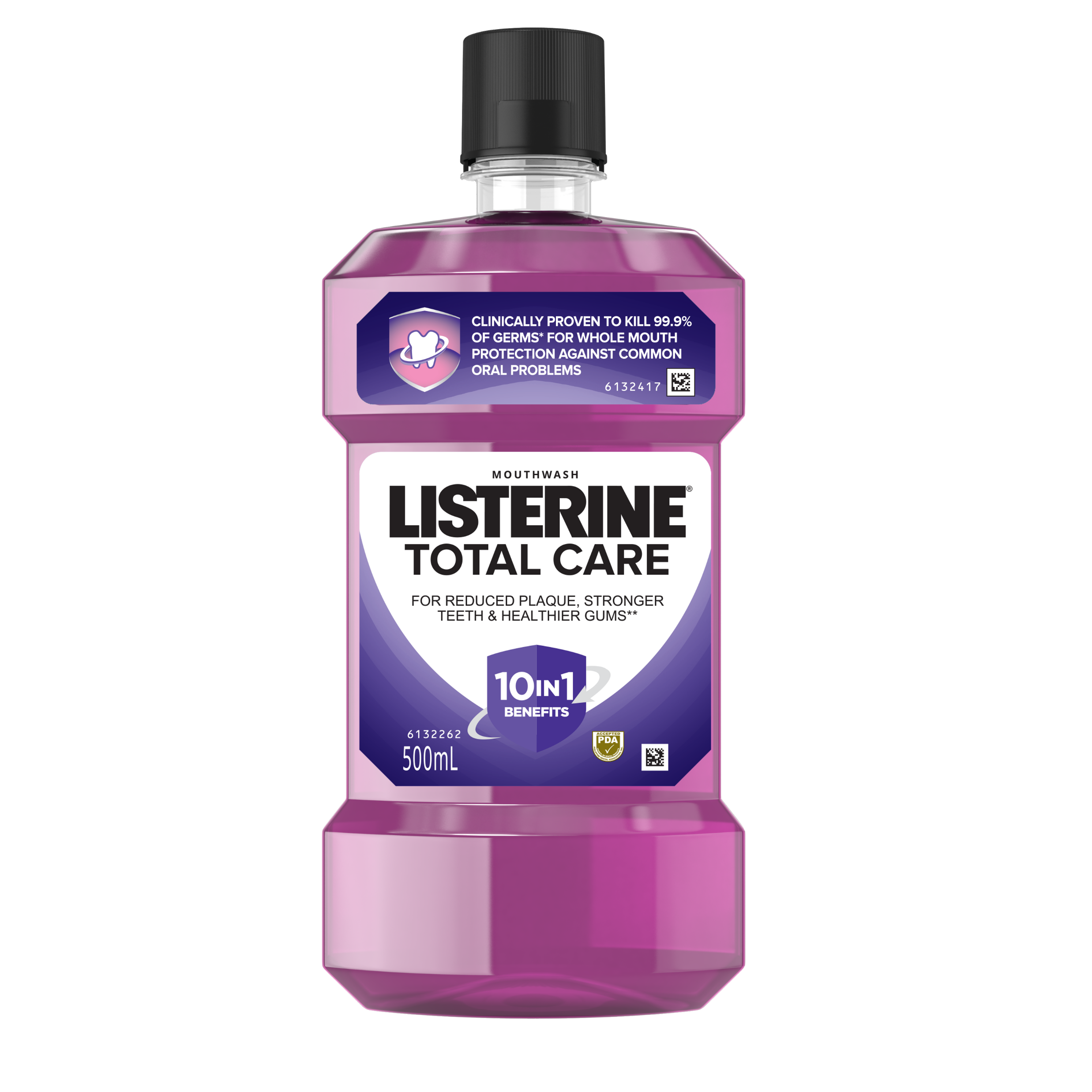 Listerine Total Care Mouthwash 500ml - For Complete Oral Care,Toothbrush Routine,Use with Toothpaste