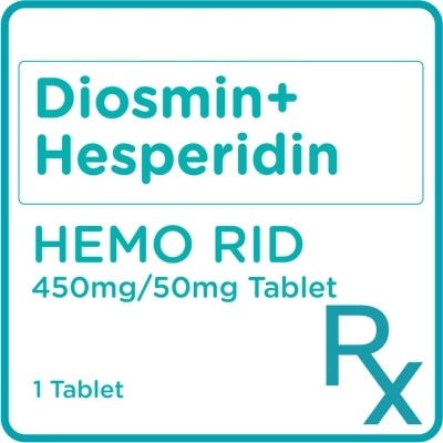 HEMO RID Diosmin 450mg + Hesperidin 50mg 1 Tablet [PRESCRIPTION REQUIRED]