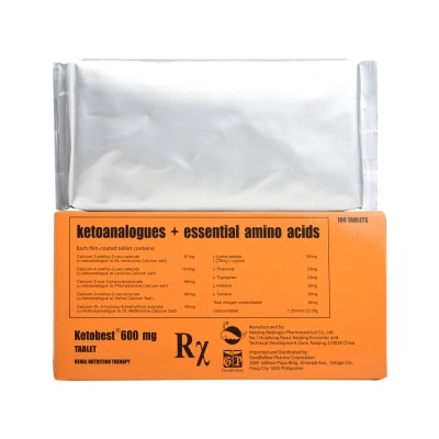 KETOBEST Ketoanalogues + Essential Amino Acids 600mg 1 Tablet [PRESCRIPTION REQUIRED]