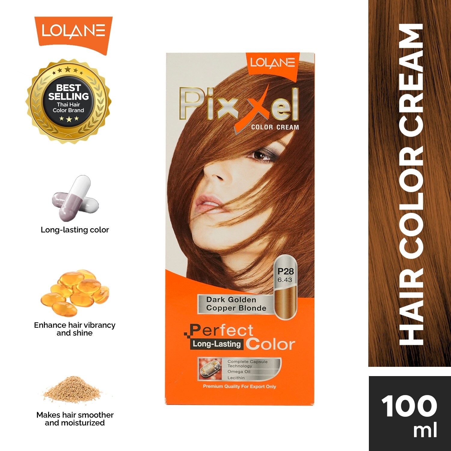 Pixxel Color Cream P28 Dark Golden Copper Blonde 6.43