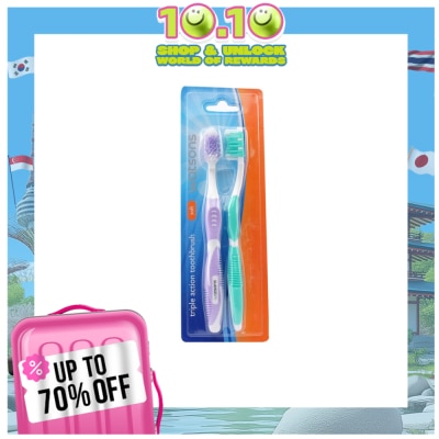 WATSONS 2 pieces Soft Triple Action Toothbrush