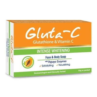 GLUTA C Intense Whitening with Papaya Enzymes Face and Body Soap 55g