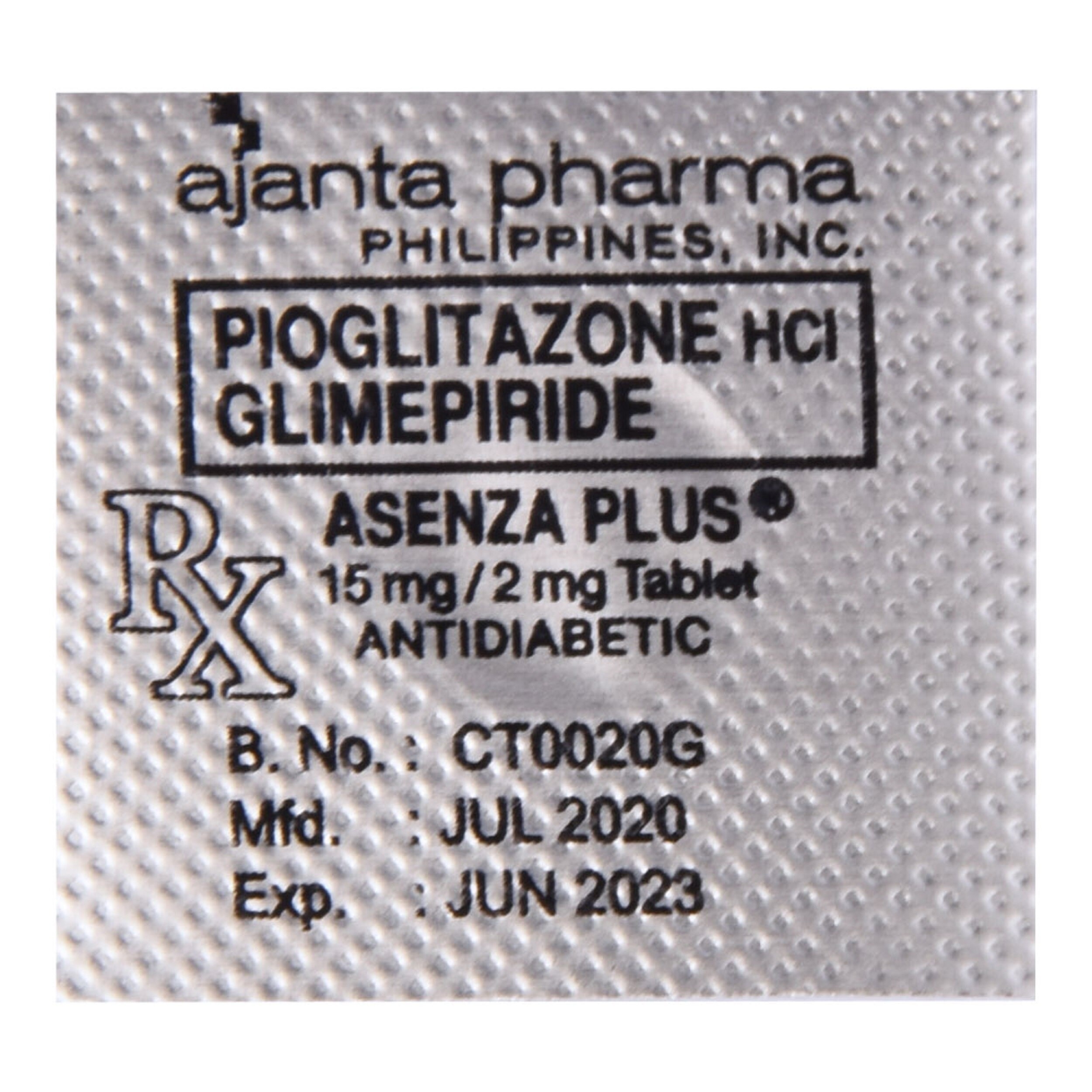 Pioglitazone Hcl 15Mg, Glimepiride 2Mg 1 Tablet [PRESCRIPTION REQUIRED]