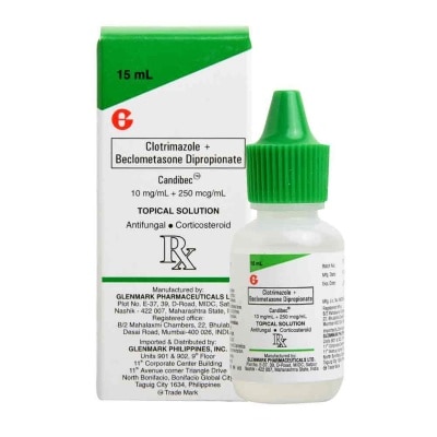 CANDIBEC Beclomethasone Dipropionate+ Clotrimazole 250mcg/10mg/ml 15ml Topical Solution [PRESCRIPTION REQUIRED]